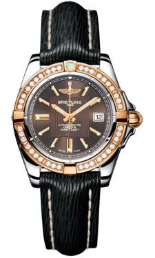 Breitling - Galactic 32 Steel-Rose Gold - Diamond Bezel - Sahara Strap