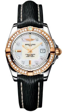 Breitling - Galactic 32 Steel-Rose Gold - Diamond Bezel - Sahara Strap