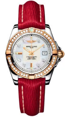 Breitling - Galactic 32 Steel-Rose Gold - Diamond Bezel - Sahara Strap