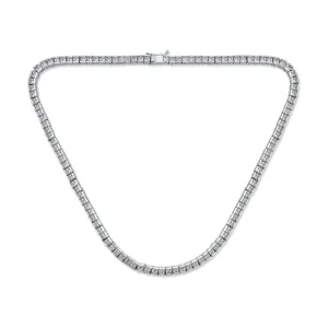 Bridal CZ Square Princess Cut Collar Necklace 14K Gold Plated for Wedding Prom