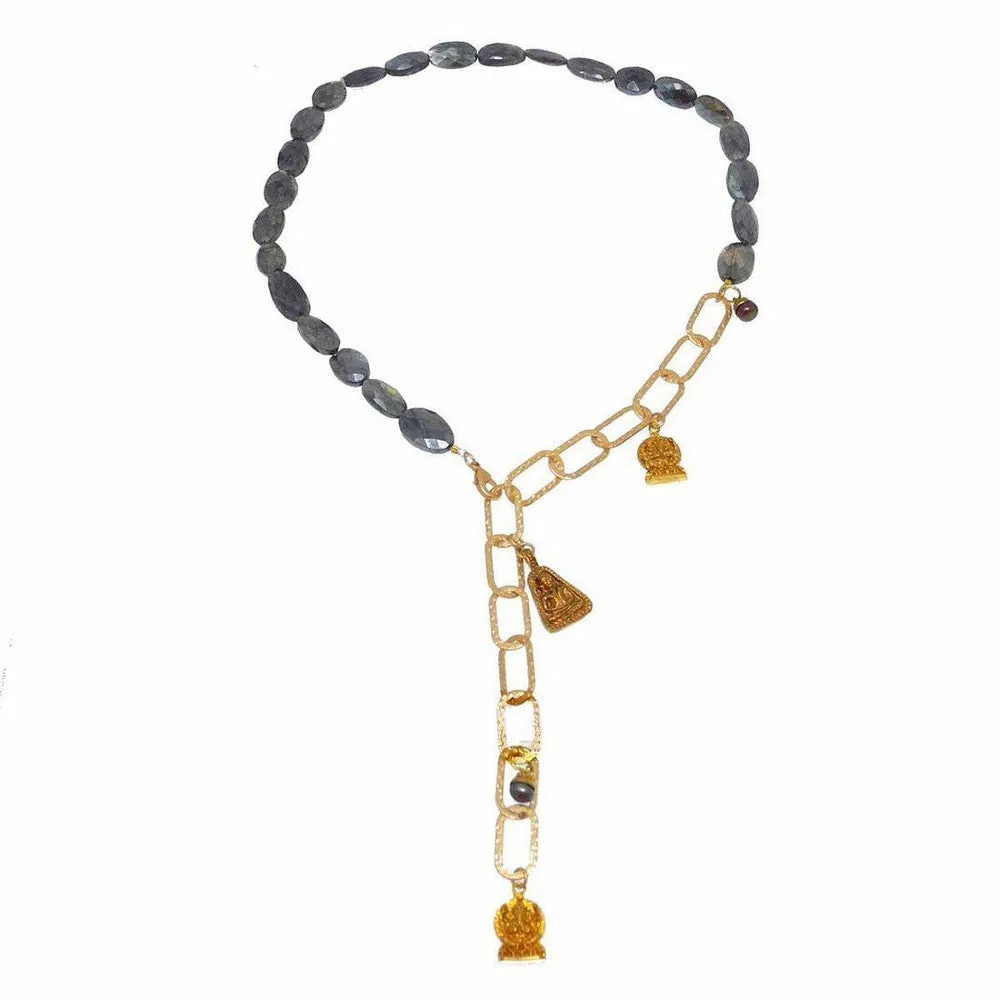 Buddha Charms Labradorite Necklace