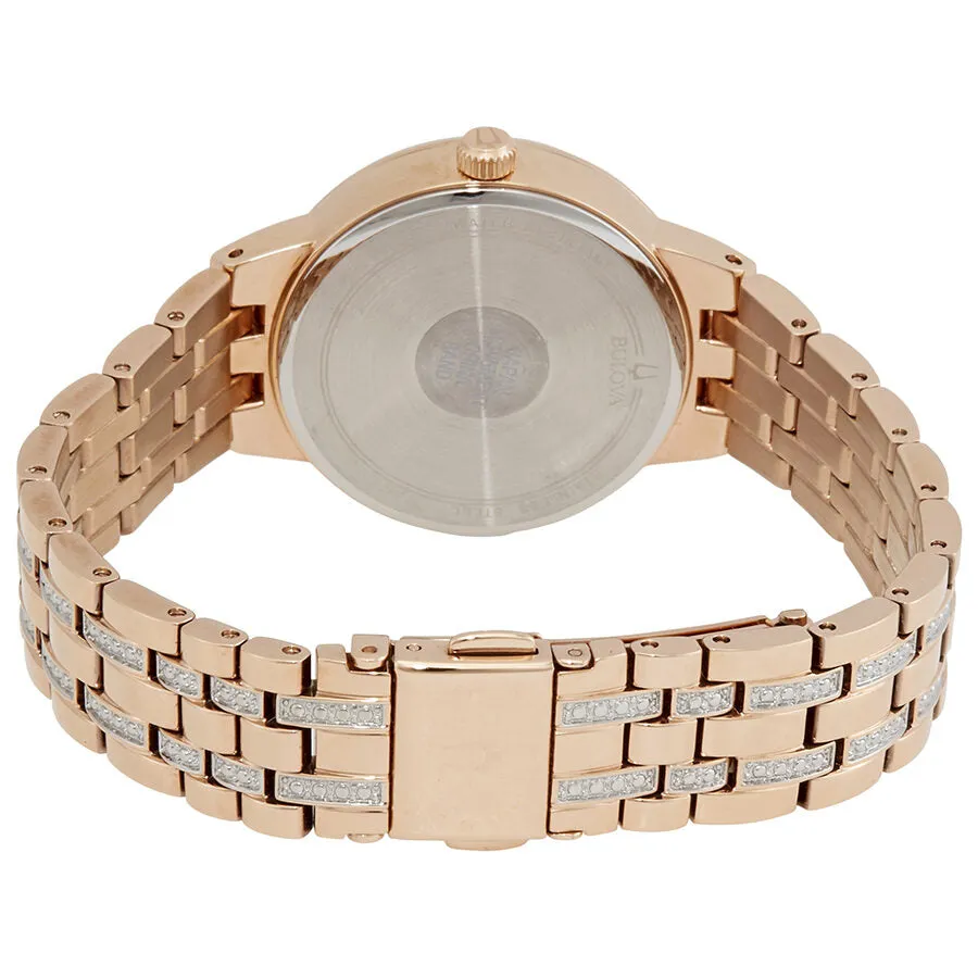 Bulova Phantom Crystal Rose Gold Dial Ladies Watch 98L266