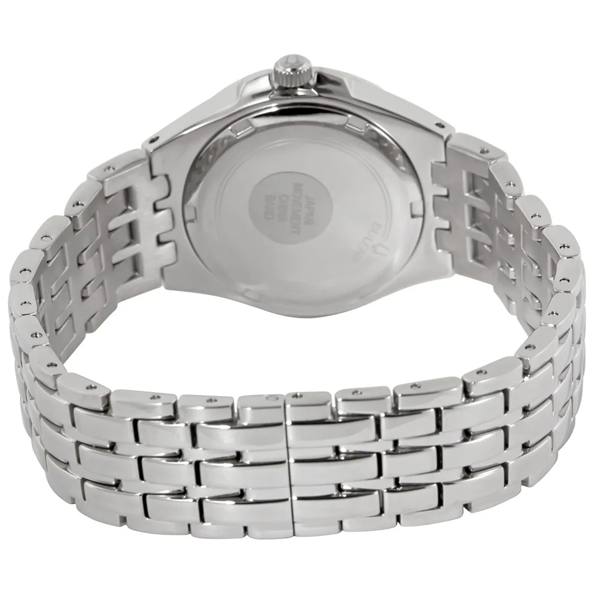Bulova Phantom Quartz Crystal Silver-tone Pave Dial Ladies Watch 96L278