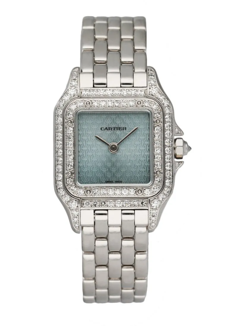 Cartier Panthere 1660 18K White Gold Diamond Anniversary Logo Ladies Watch
