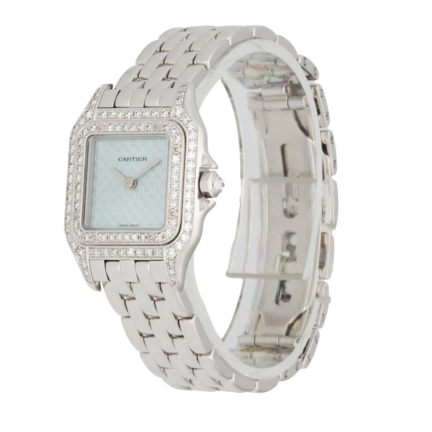 Cartier Panthere 1660 18K White Gold Diamond Anniversary Logo Ladies Watch
