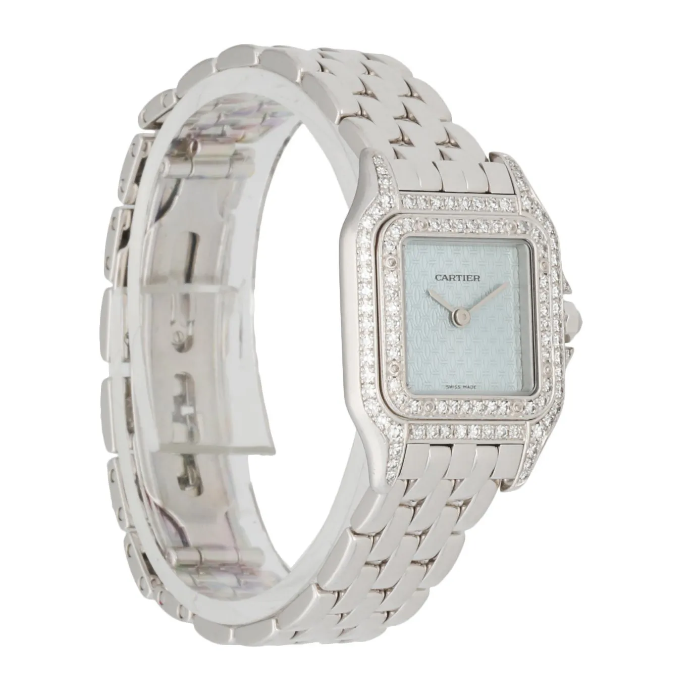 Cartier Panthere 1660 18K White Gold Diamond Anniversary Logo Ladies Watch
