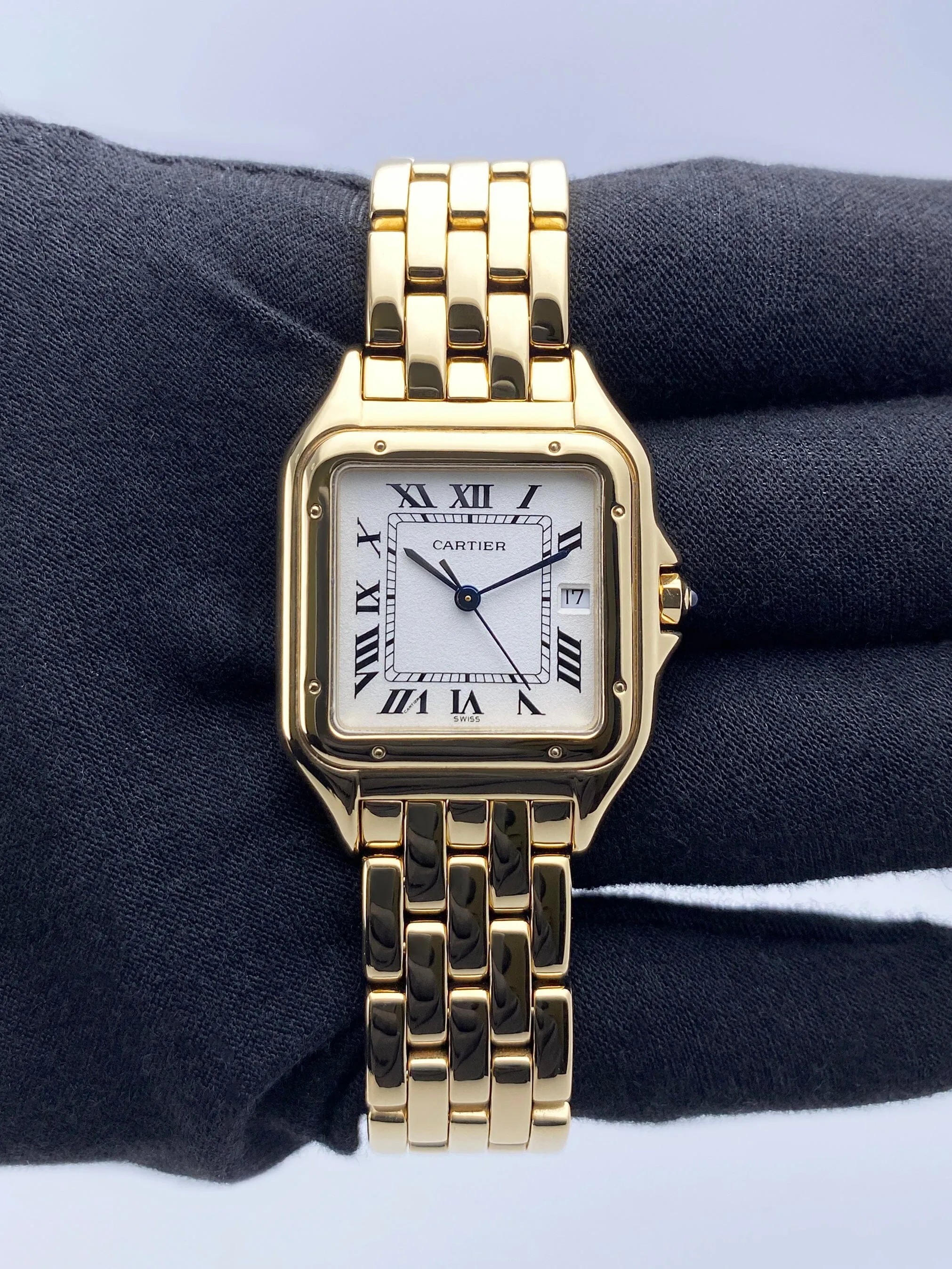 Cartier Panthere W25014B9 18K Yellow Gold Mens Watch