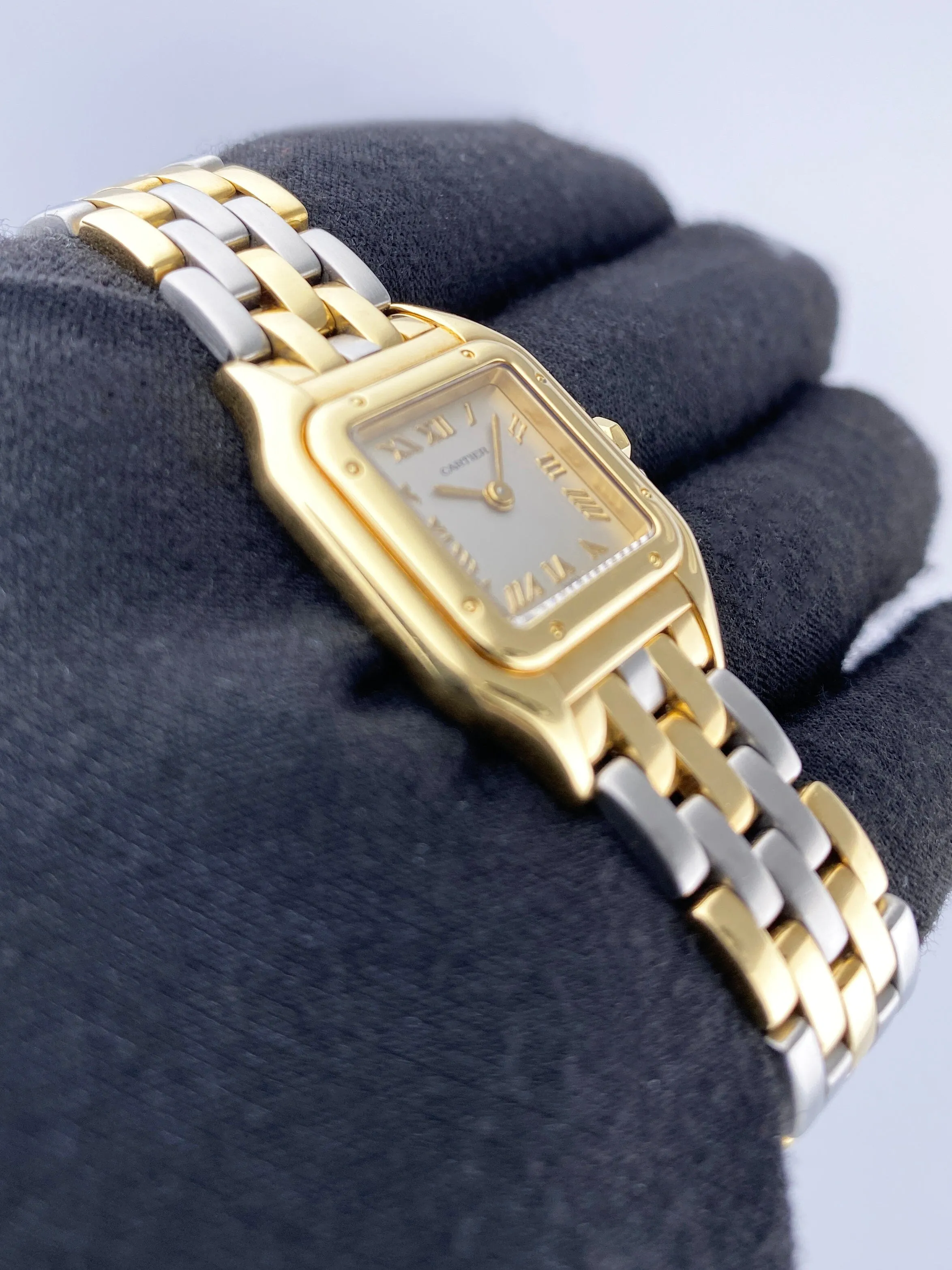 Cartier Panthere W25040L6 Two Tone V-Link Ladies Watch