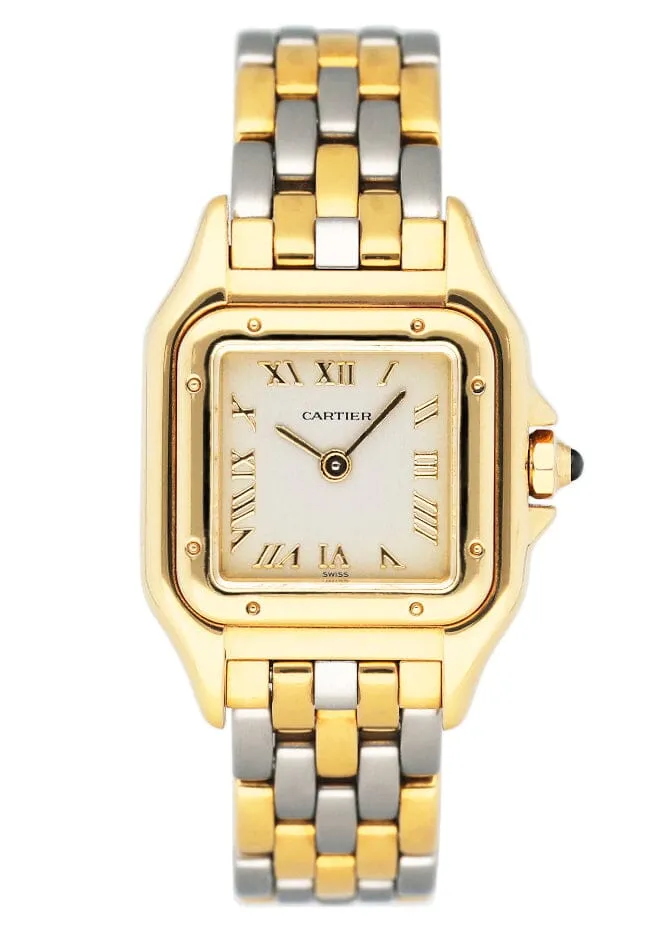 Cartier Panthere W25040L6 Two Tone V-Link Ladies Watch