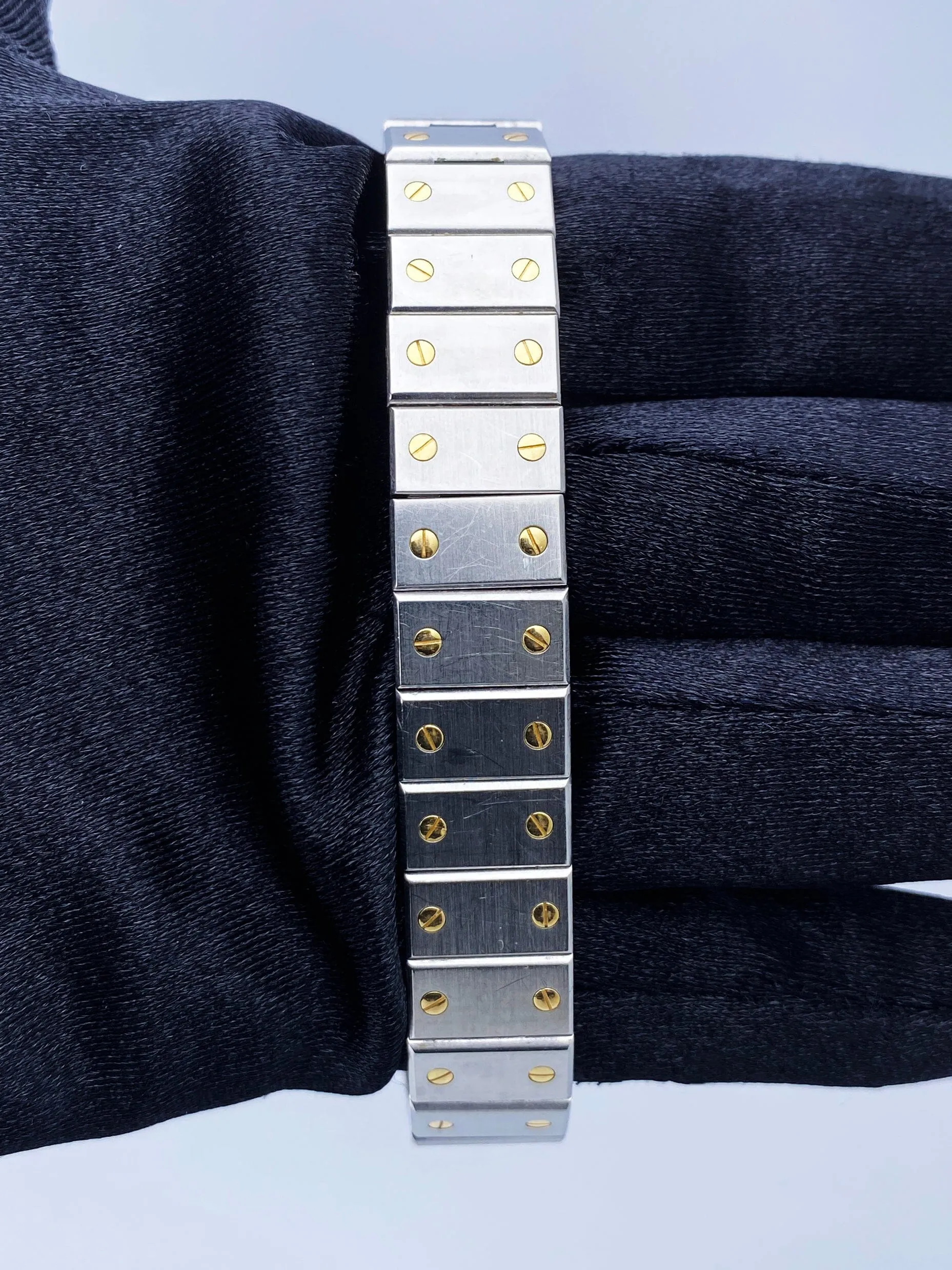 Cartier Santos Galbee 18K Yellow Gold & Steel Ladies Watch