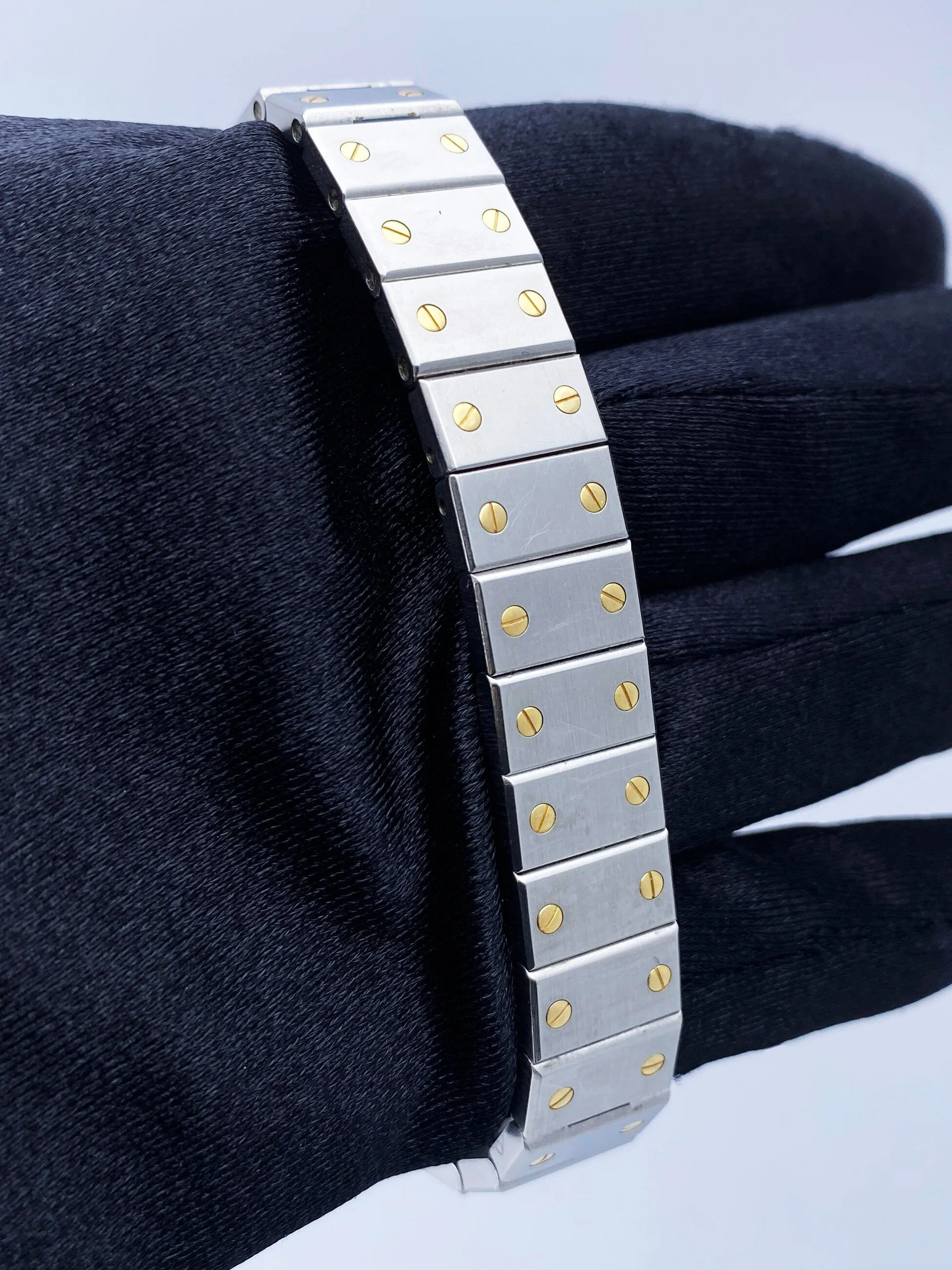Cartier Santos Galbee 18K Yellow Gold & Steel Ladies Watch