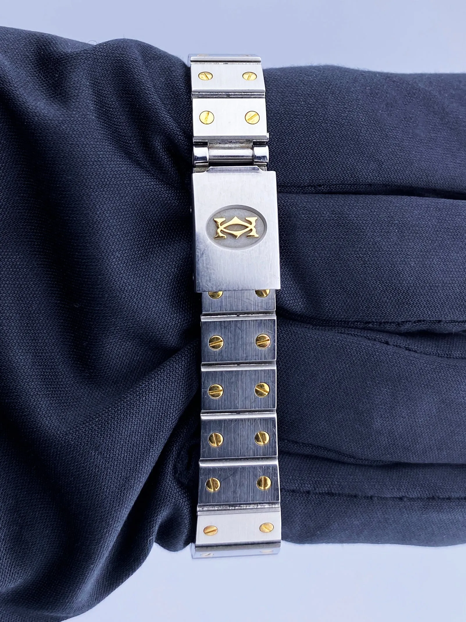 Cartier Santos Galbee Two-Tone 18K Yellow Gold Steel Ladies Watch