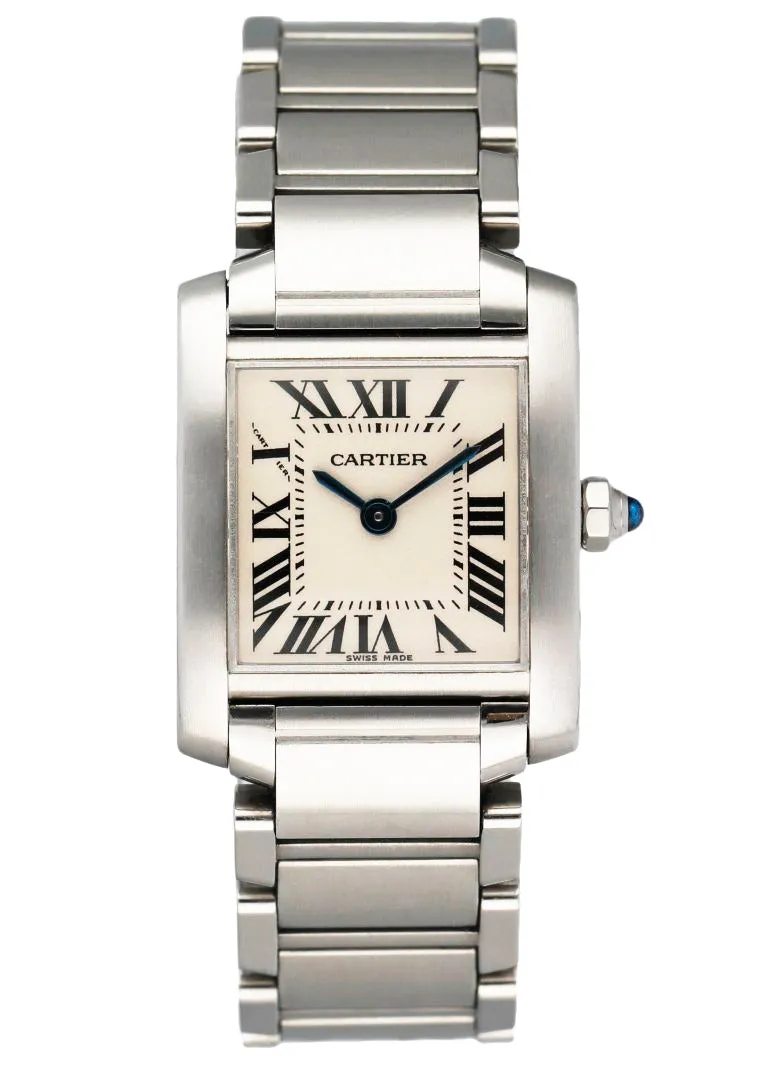 Cartier Tank Francaise 2403 18K White Gold Ladies Watch