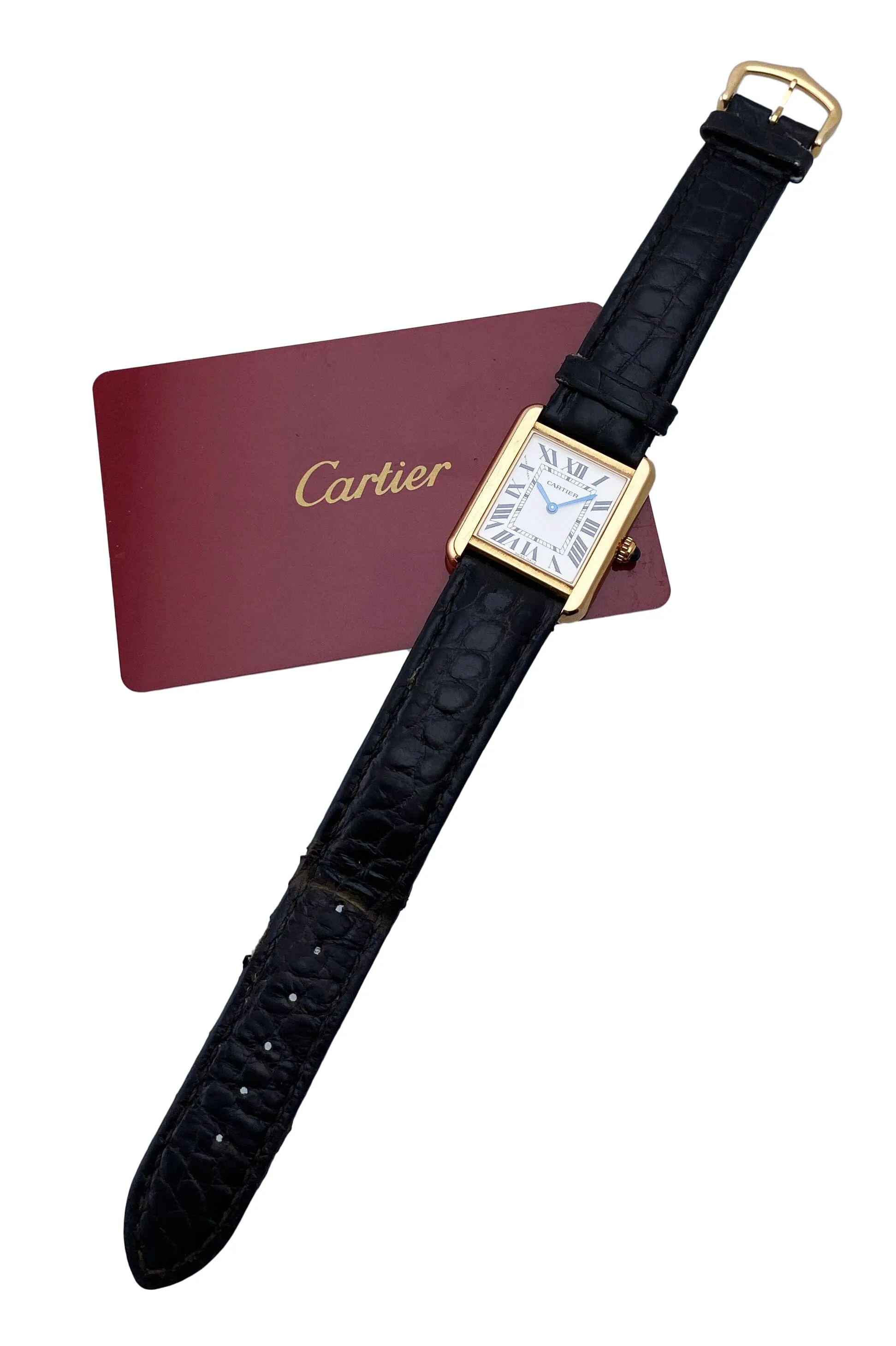 Cartier Tank Solo W5200024 18K Rose Gold Ladies Watch Box Papers
