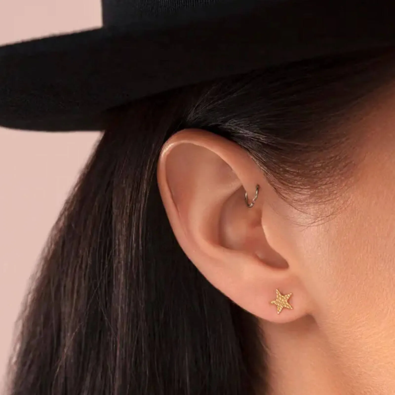 ChloBo Sparkle Star Stud Earrings - Gold