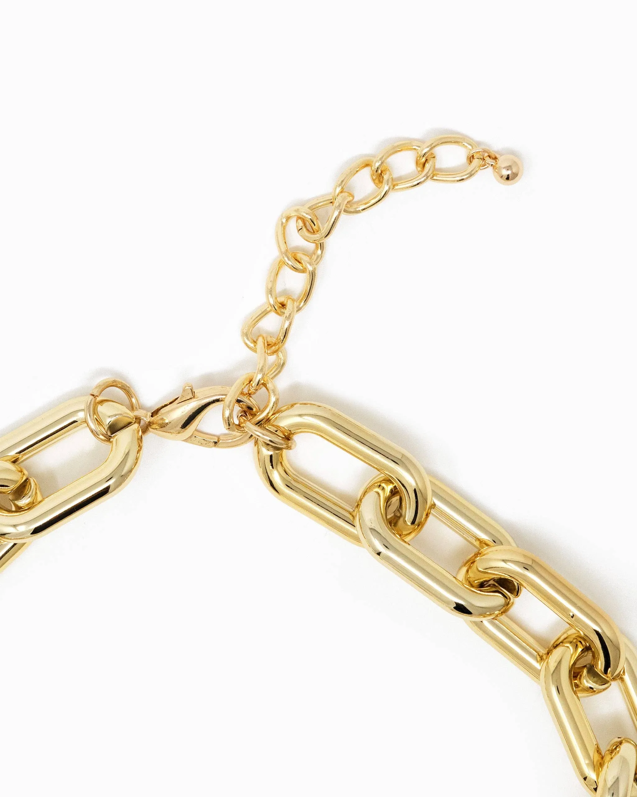 Chunky Chain Necklace: Gold & Rhodium