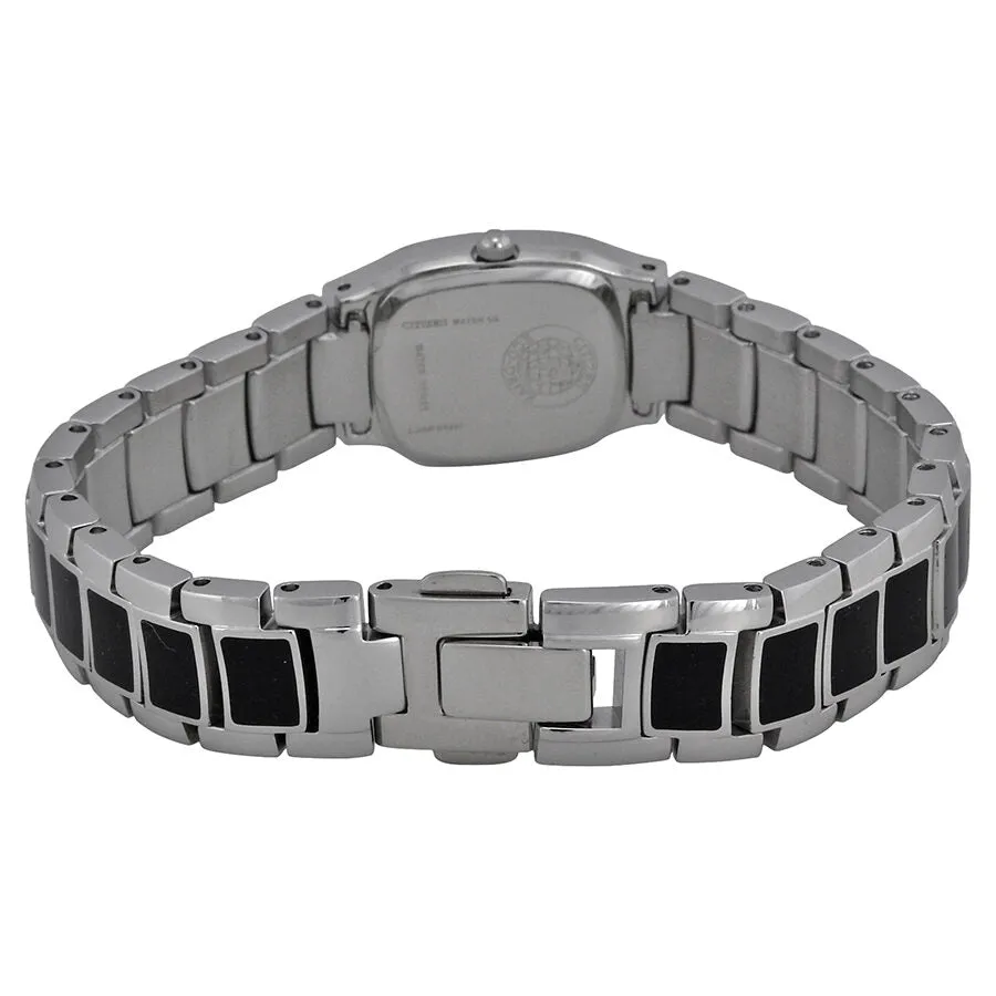 Citizen Normandie Eco-Drive Black Dial Crystal Ladies Watch EW9780-57E