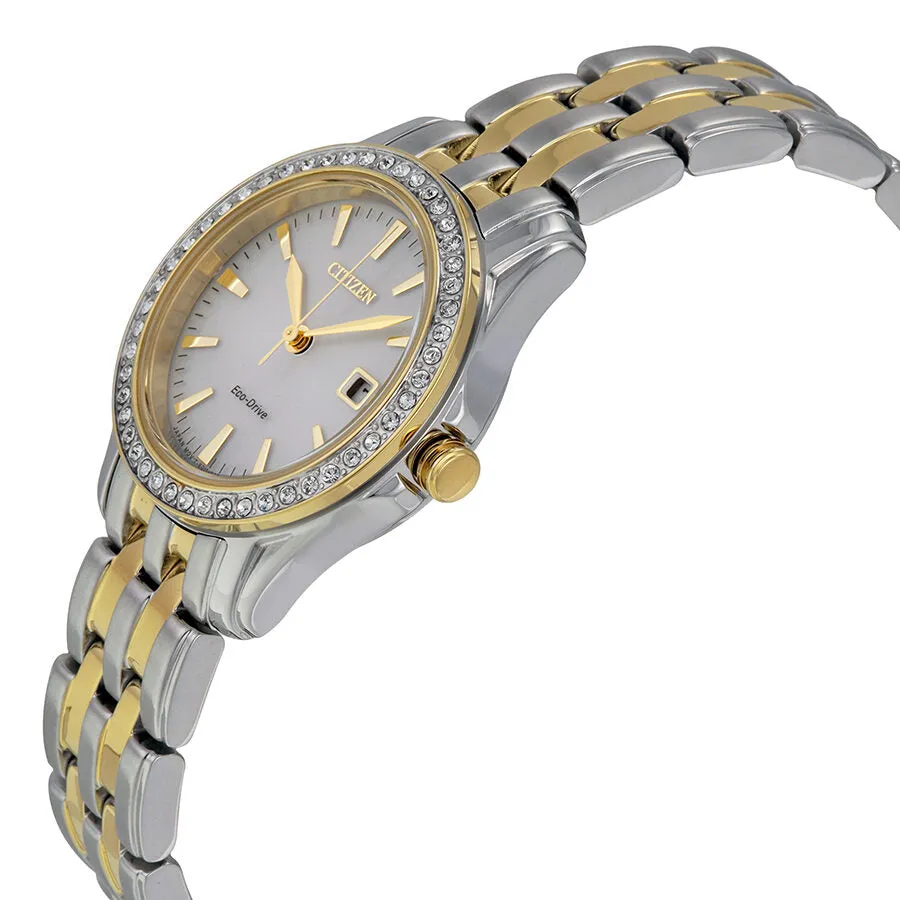 Citizen Silhouette Crystal Silver Dial Eco-Drive Ladies Watch EW1908-59A