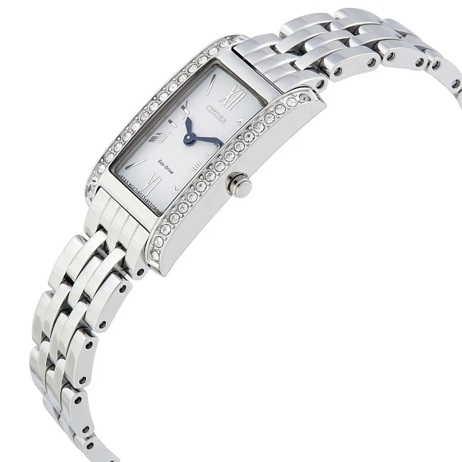 Citizen Silhouette Crystal White Dial Ladies Watch EX1470-51A