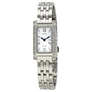 Citizen Silhouette Crystal White Dial Ladies Watch EX1470-51A