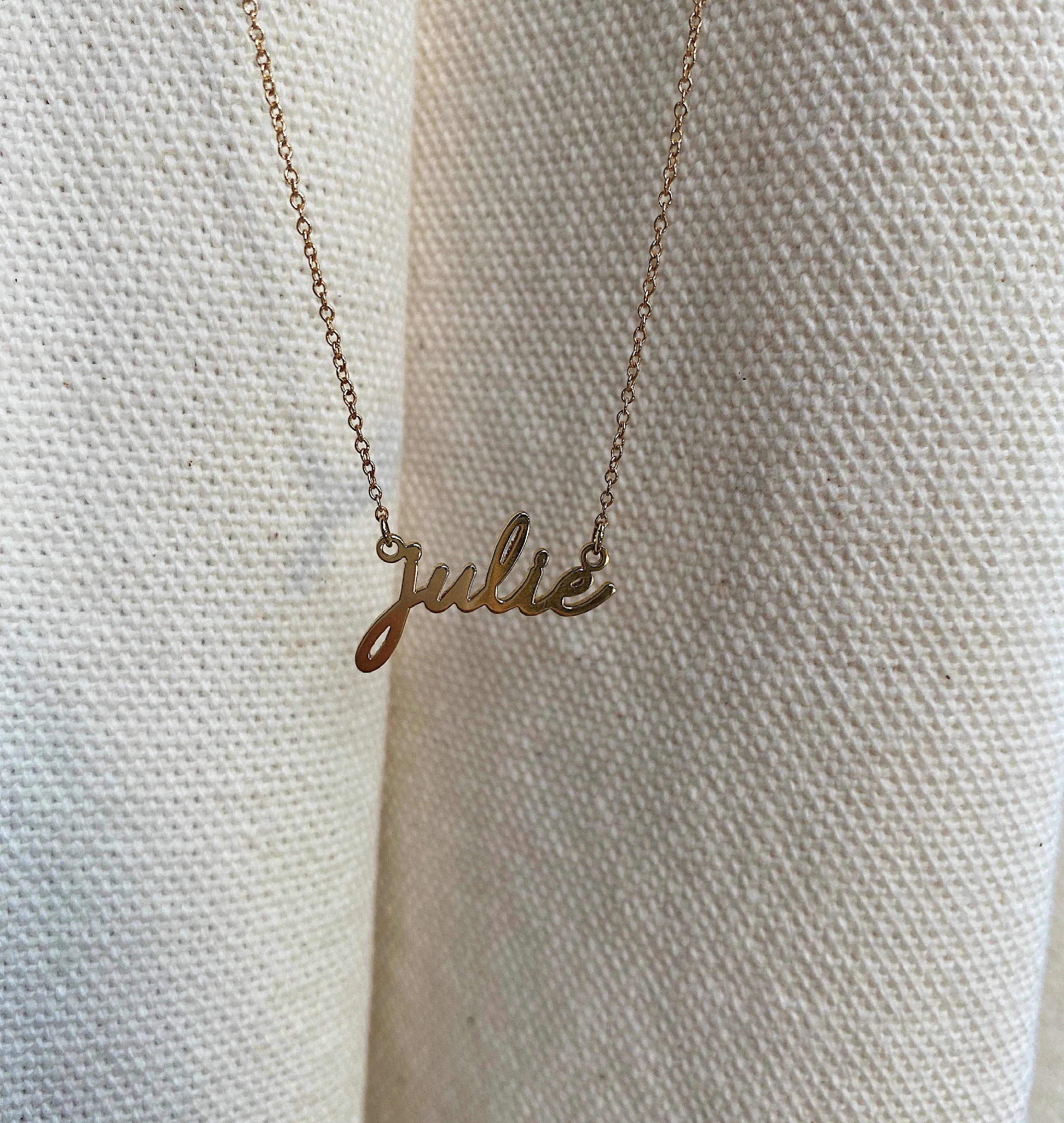Classic Gold Script Nameplate