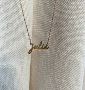 Classic Gold Script Nameplate