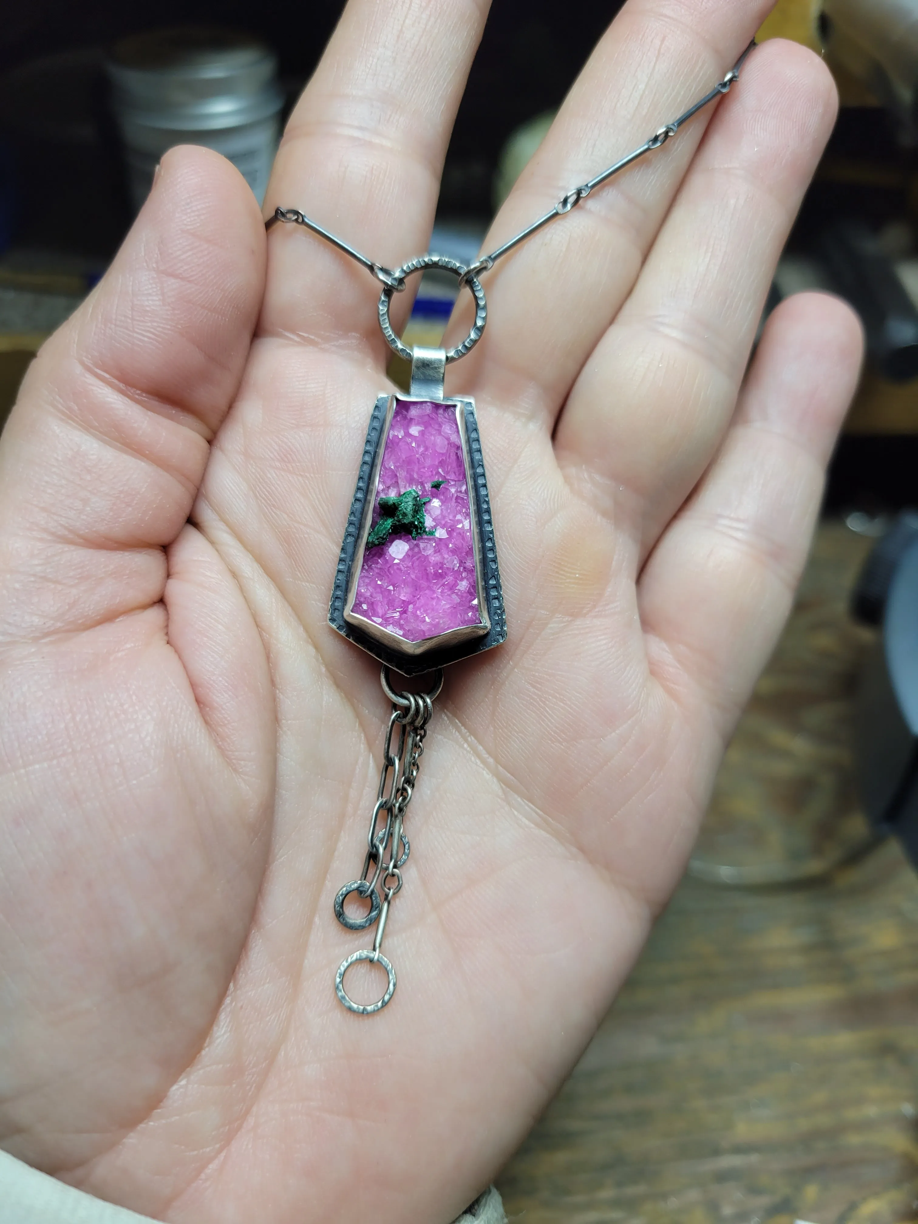 Cobalto Calcite Necklace