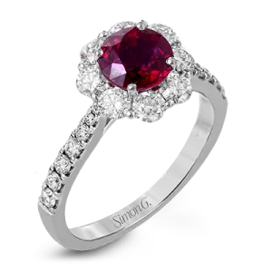 Color Ring in 18k Gold with Diamonds