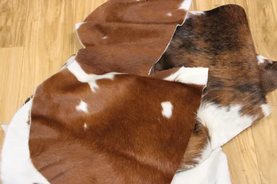 COWHIDE SCRAPS - Assorted Hair On Cowhide Colors & Shapes 6"x4" - 8''x6" - 12"x6" approx. - Free Shipping