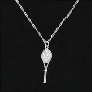 Crystal Face Tennis Pendant