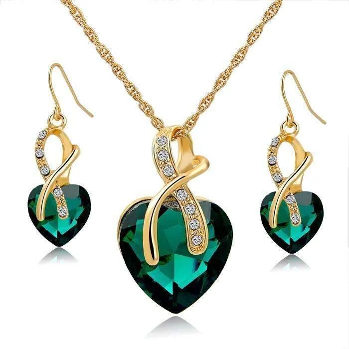 Crystal Jewelry Love Set - Perfect Bridal Wedding Accessories