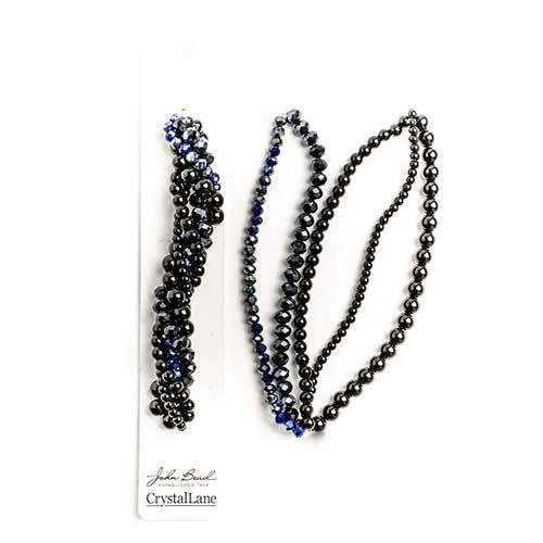 Crystal Lane Twisted Bead Strands Black Tulip