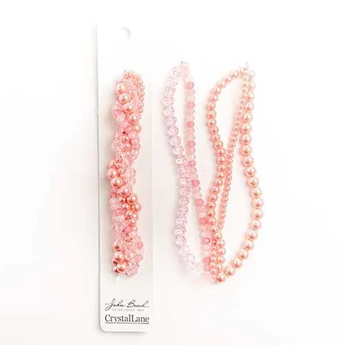 Crystal Lane Twisted Bead Strands Waxflower