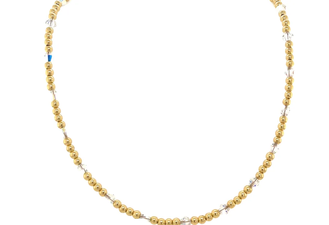 Crystals By They Yard with 14K Gold Filled beads Bracelet