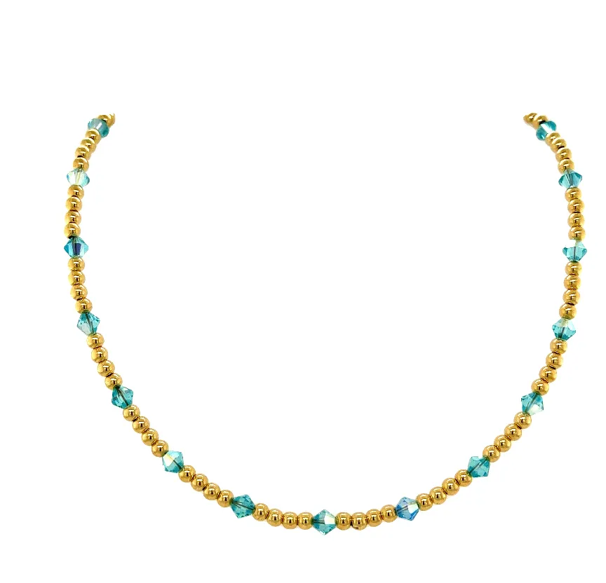 Crystals By They Yard with 14K Gold Filled beads Bracelet