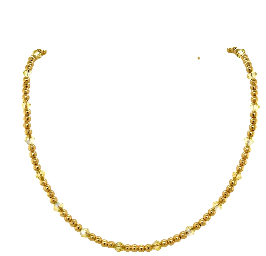 Crystals By They Yard with 14K Gold Filled beads Bracelet