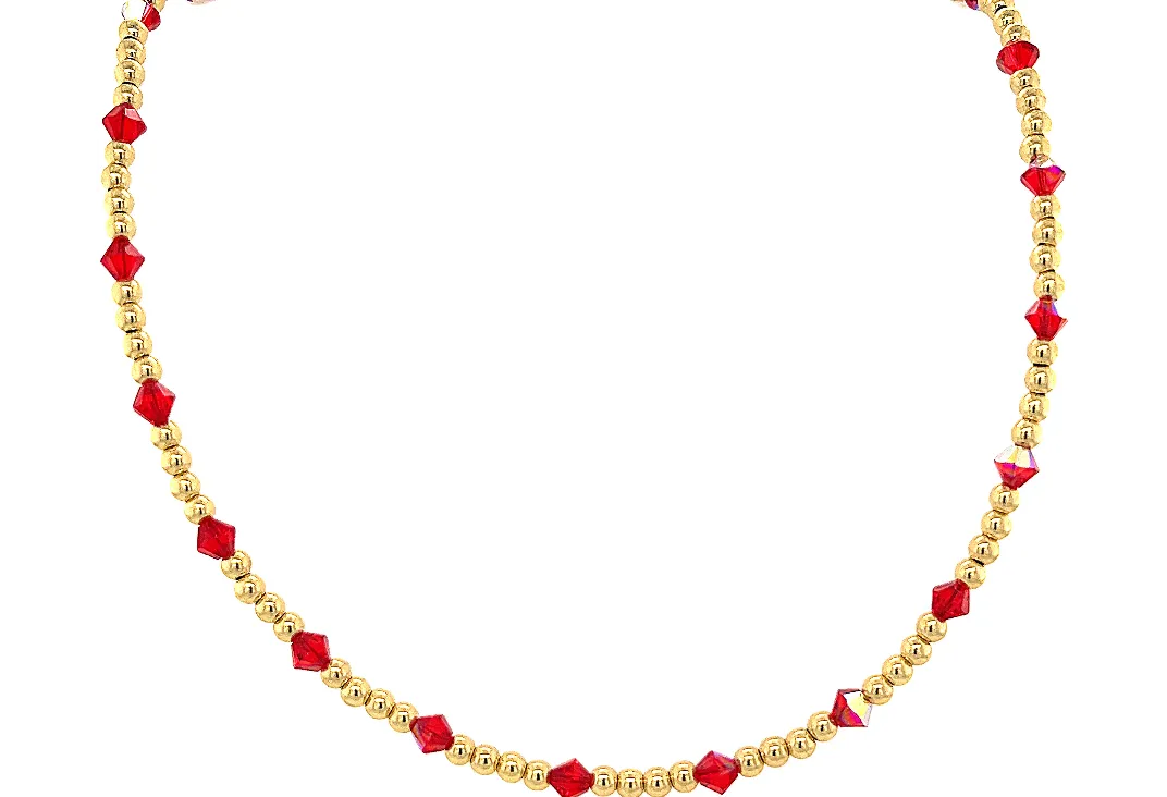 Crystals By They Yard with 14K Gold Filled beads Bracelet