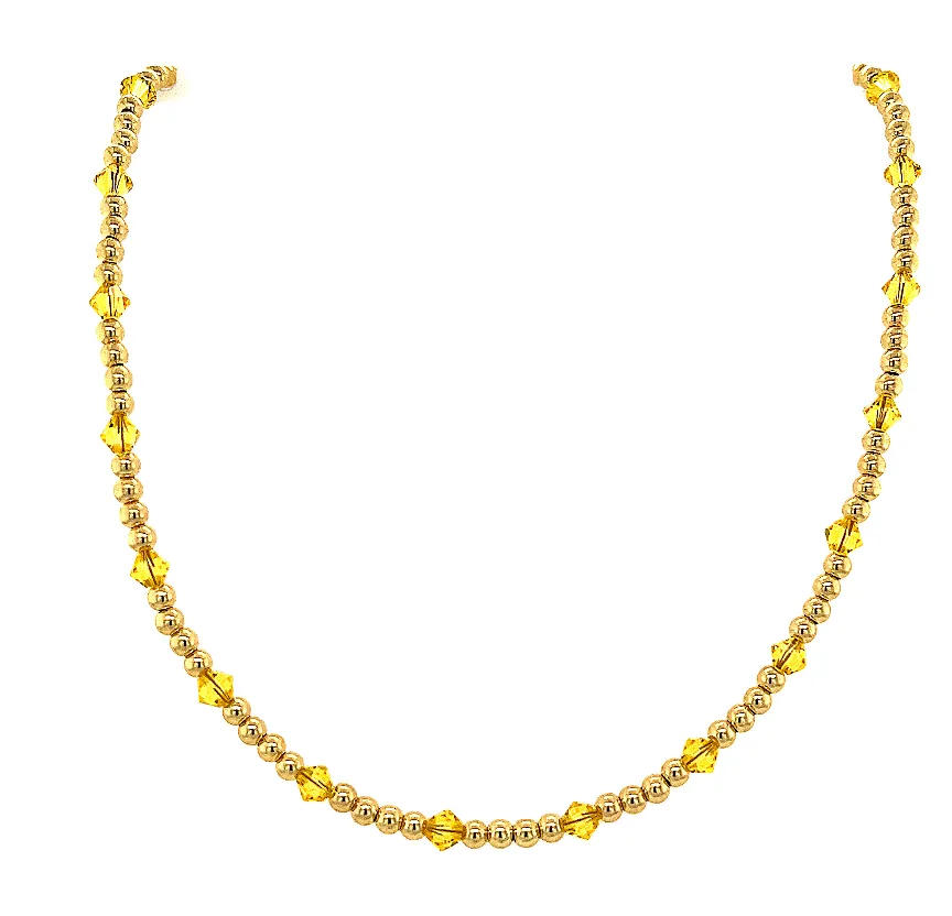 Crystals By They Yard with 14K Gold Filled beads Bracelet