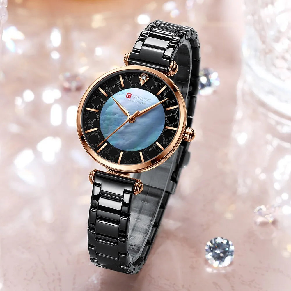CURREN Brand Luxury Women Bracelet Watches Top Fashion Thin Quartz Wristwatch with Stainless Steel Ladies Gift Clock Top Brand
