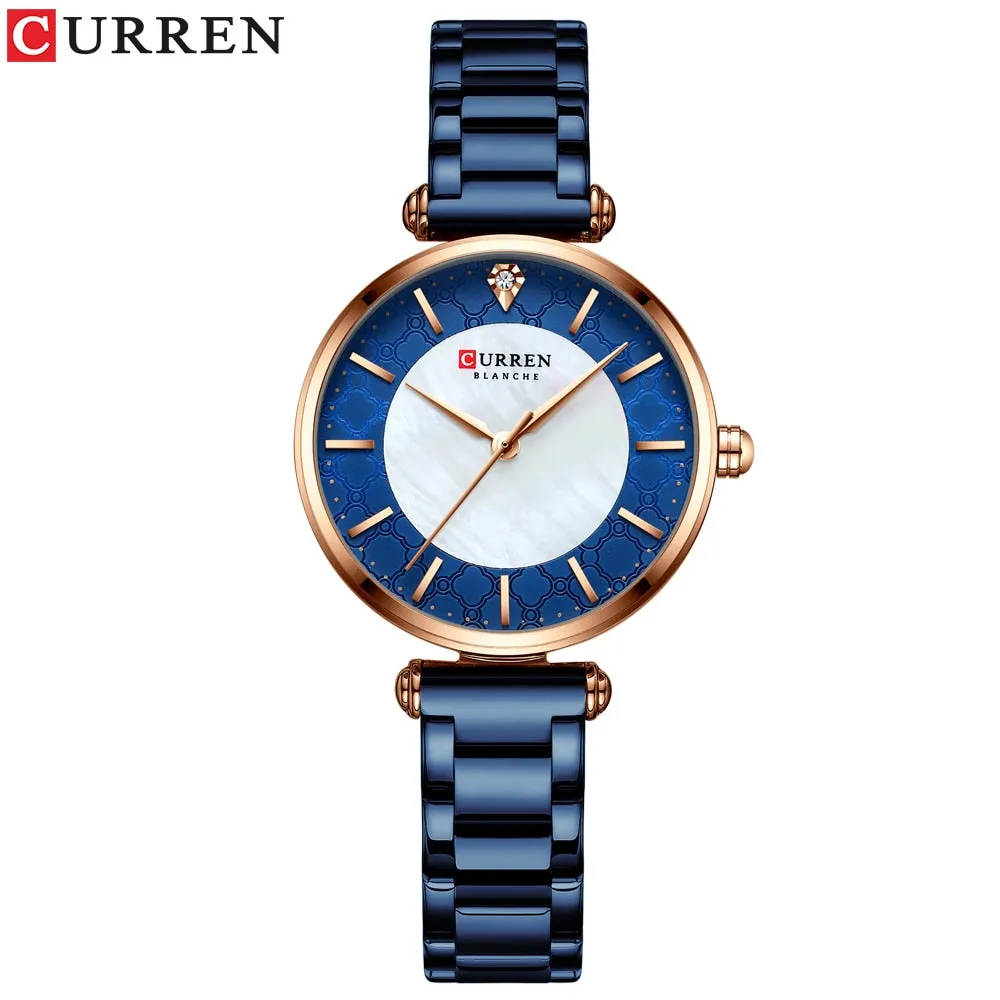 CURREN Brand Luxury Women Bracelet Watches Top Fashion Thin Quartz Wristwatch with Stainless Steel Ladies Gift Clock Top Brand