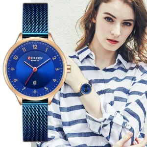 CURREN Women Watches Fashion Rose Gold Quartz Watch Ladies Top Brand Luxury Women&#39;s Casual Wristwatches Female Clock Reloj Mujer