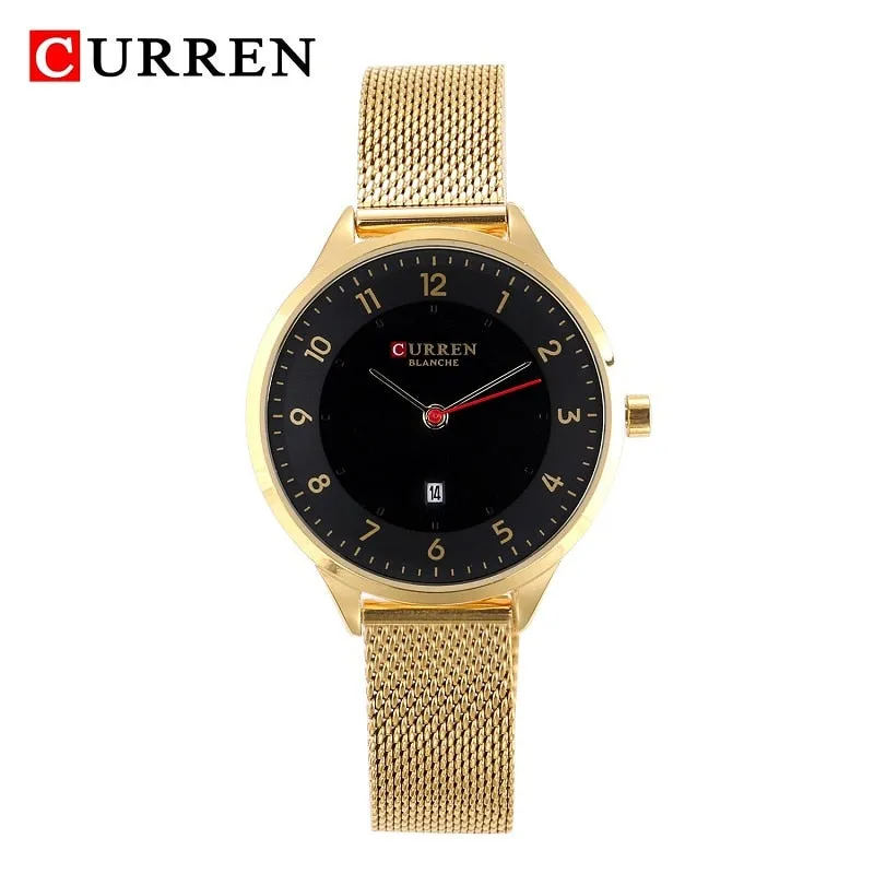 CURREN Women Watches Fashion Rose Gold Quartz Watch Ladies Top Brand Luxury Women&#39;s Casual Wristwatches Female Clock Reloj Mujer
