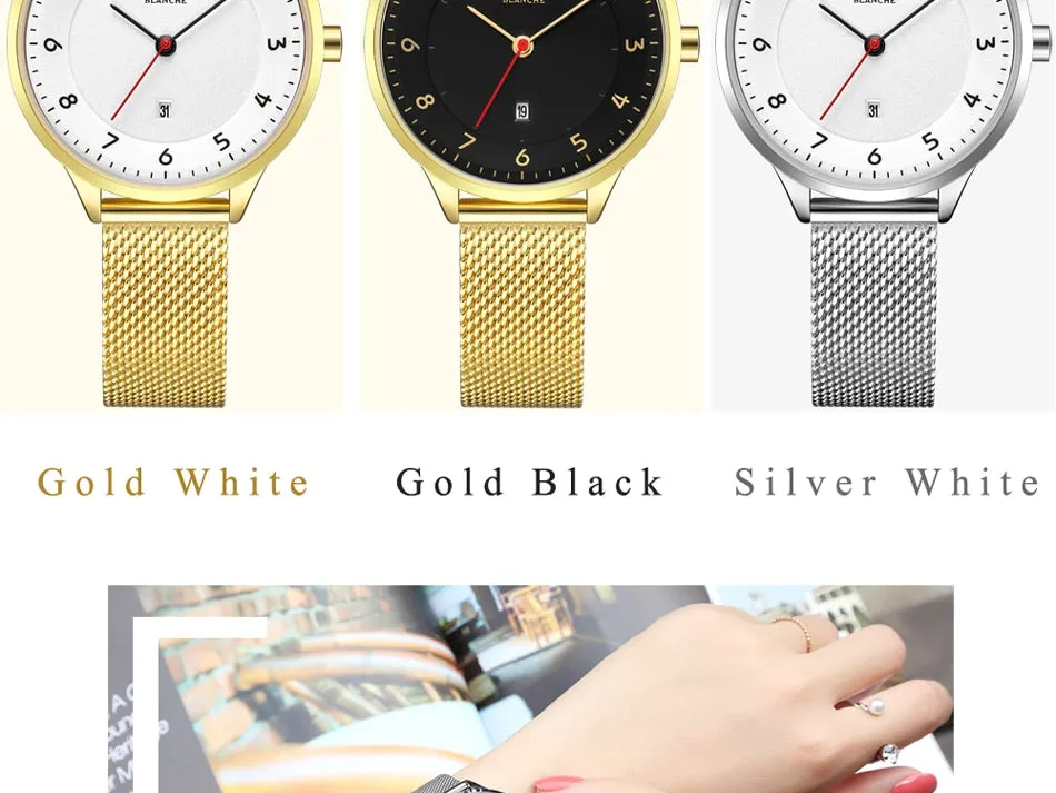 CURREN Women Watches Fashion Rose Gold Quartz Watch Ladies Top Brand Luxury Women&#39;s Casual Wristwatches Female Clock Reloj Mujer