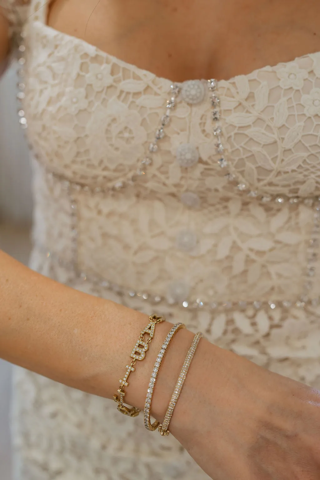 Custom 10 Letter Diamond  Bracelet