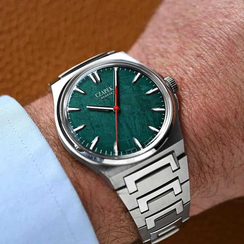 Czapek Antarctique Green Meteor 40.5mm (In-stock - Ships Now)