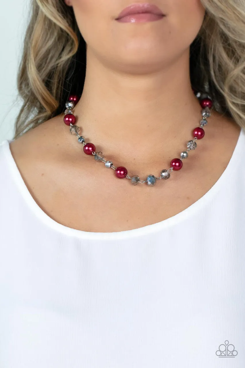 Decked Out Dazzle Red Paparazzi Necklace