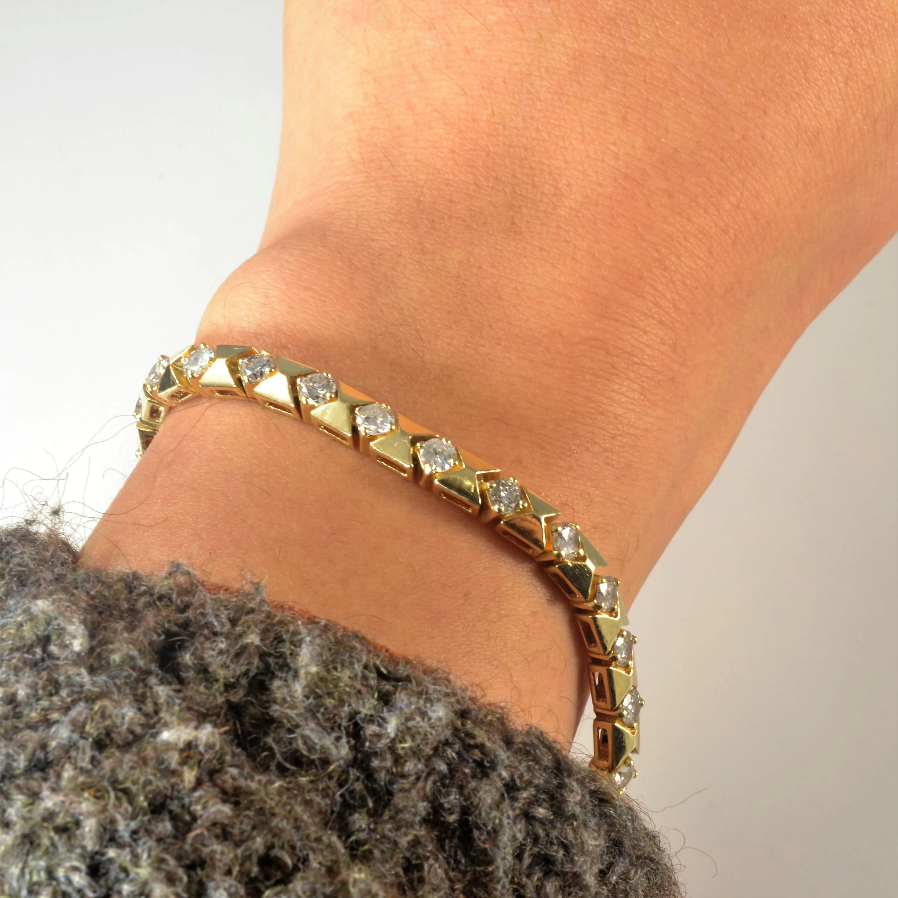 Diamond Line Bracelet | 2.86ctw I2/3 H/I | 6.5" |
