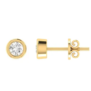 Diamond Stud Earrings with 1.00ct Diamonds in 18K Yellow Gold - 18YBE100