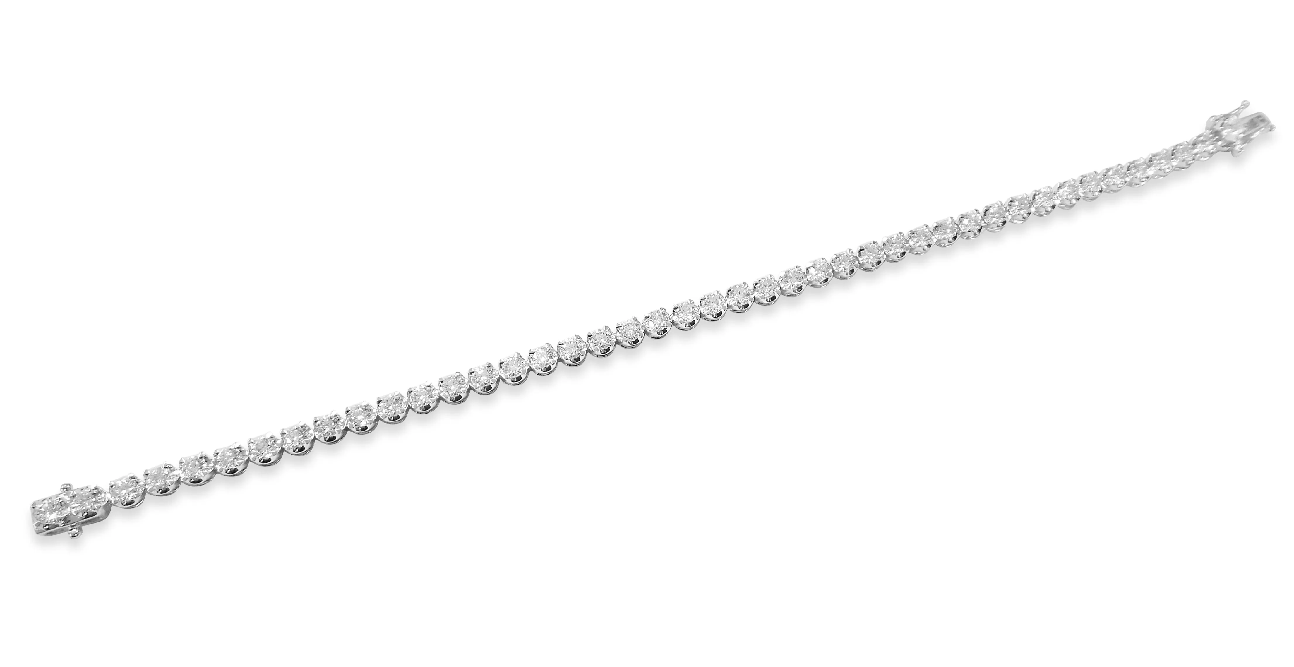 Diamond Tennis Bracelet 4.07CT T.W.