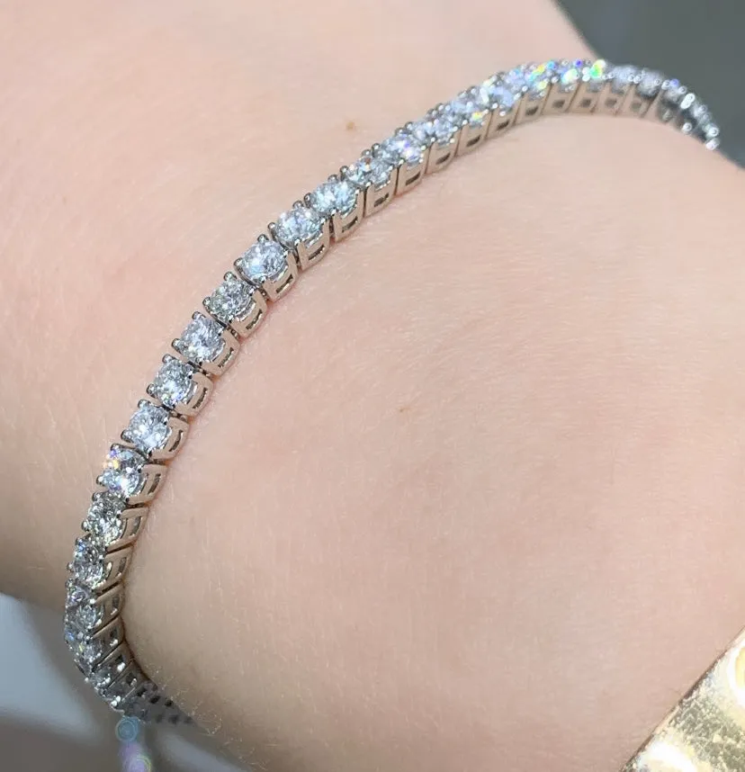 Diamond Tennis Riviera Line Bracelet 5.96ct tw